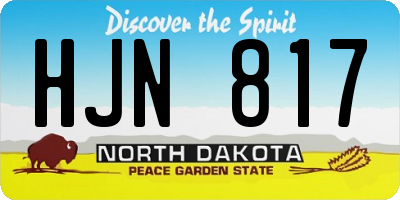 ND license plate HJN817