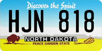 ND license plate HJN818