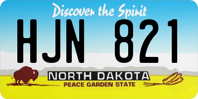 ND license plate HJN821