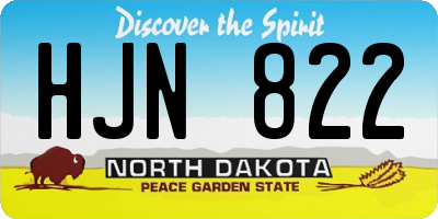 ND license plate HJN822