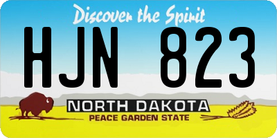 ND license plate HJN823