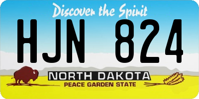 ND license plate HJN824