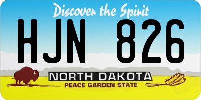 ND license plate HJN826