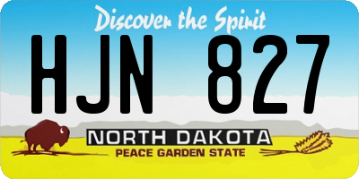 ND license plate HJN827