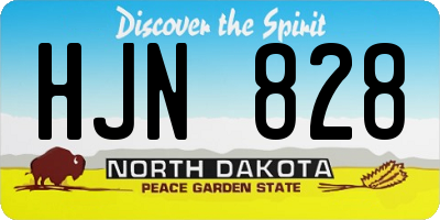 ND license plate HJN828