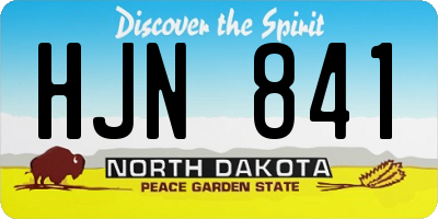 ND license plate HJN841