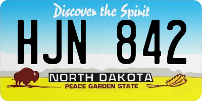 ND license plate HJN842