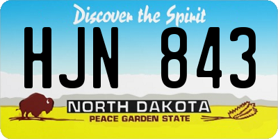 ND license plate HJN843