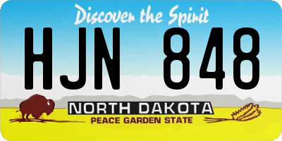 ND license plate HJN848