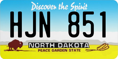 ND license plate HJN851