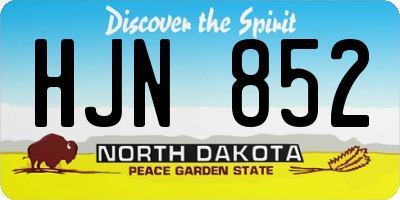 ND license plate HJN852