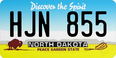 ND license plate HJN855