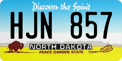 ND license plate HJN857