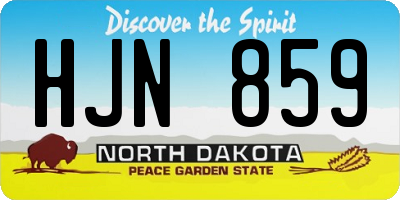 ND license plate HJN859