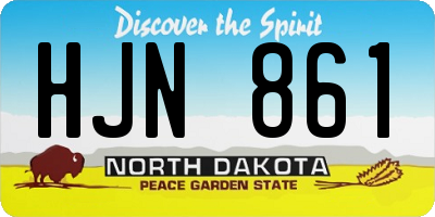 ND license plate HJN861