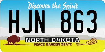 ND license plate HJN863