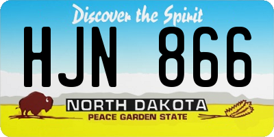 ND license plate HJN866