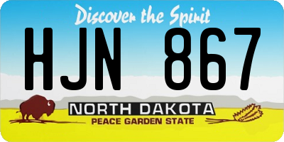 ND license plate HJN867