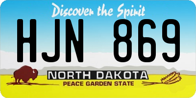 ND license plate HJN869