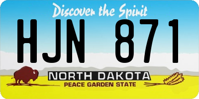 ND license plate HJN871