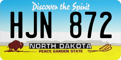 ND license plate HJN872