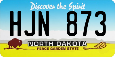 ND license plate HJN873