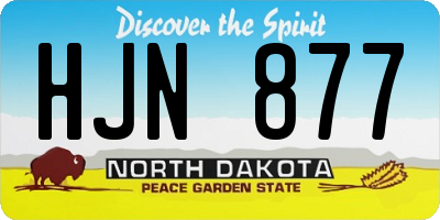 ND license plate HJN877