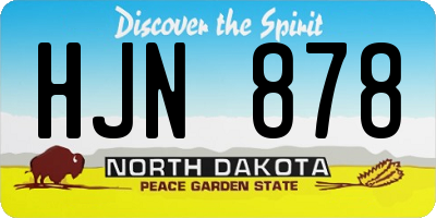 ND license plate HJN878