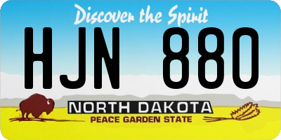 ND license plate HJN880