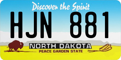 ND license plate HJN881