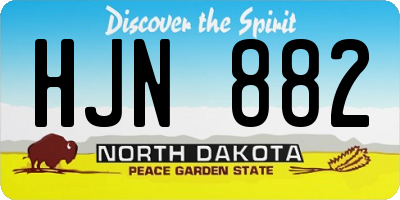 ND license plate HJN882