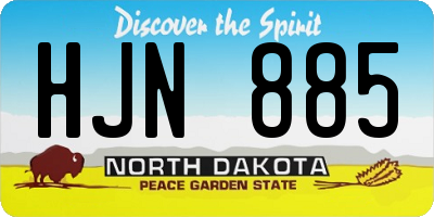 ND license plate HJN885