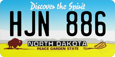 ND license plate HJN886