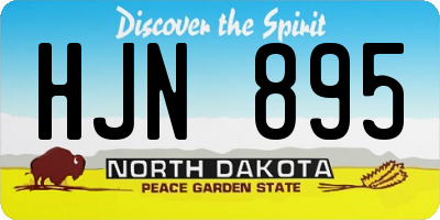 ND license plate HJN895