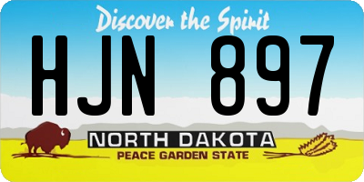 ND license plate HJN897