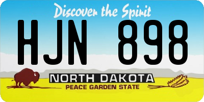 ND license plate HJN898