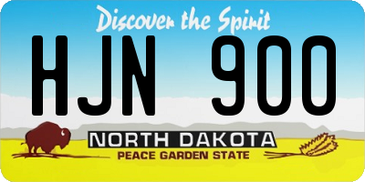 ND license plate HJN900