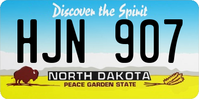 ND license plate HJN907