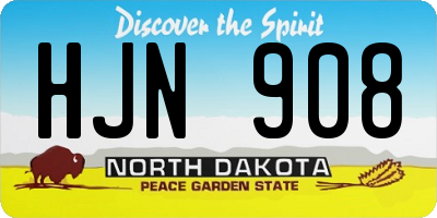 ND license plate HJN908