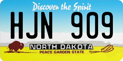 ND license plate HJN909