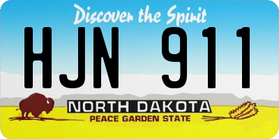 ND license plate HJN911