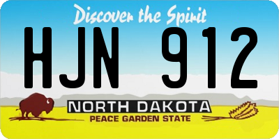 ND license plate HJN912