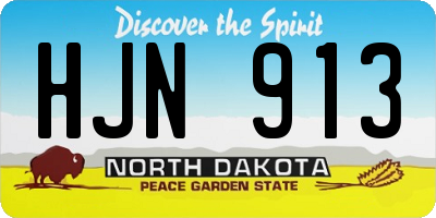 ND license plate HJN913