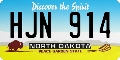 ND license plate HJN914