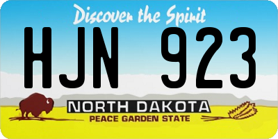 ND license plate HJN923