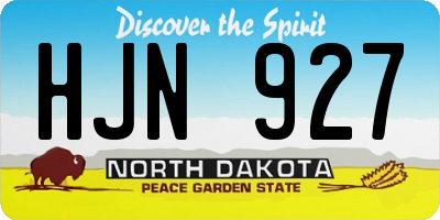 ND license plate HJN927