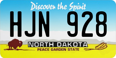 ND license plate HJN928