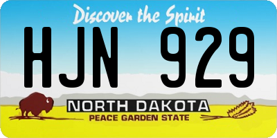 ND license plate HJN929