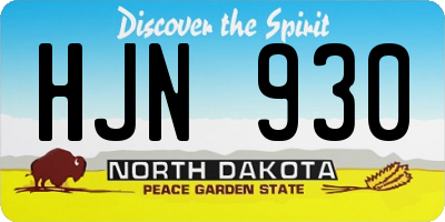 ND license plate HJN930