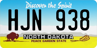 ND license plate HJN938